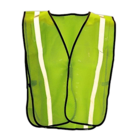 Magid Polyester Yellow Mesh Safety Vest With Silver Reflective Tape CRV1430
